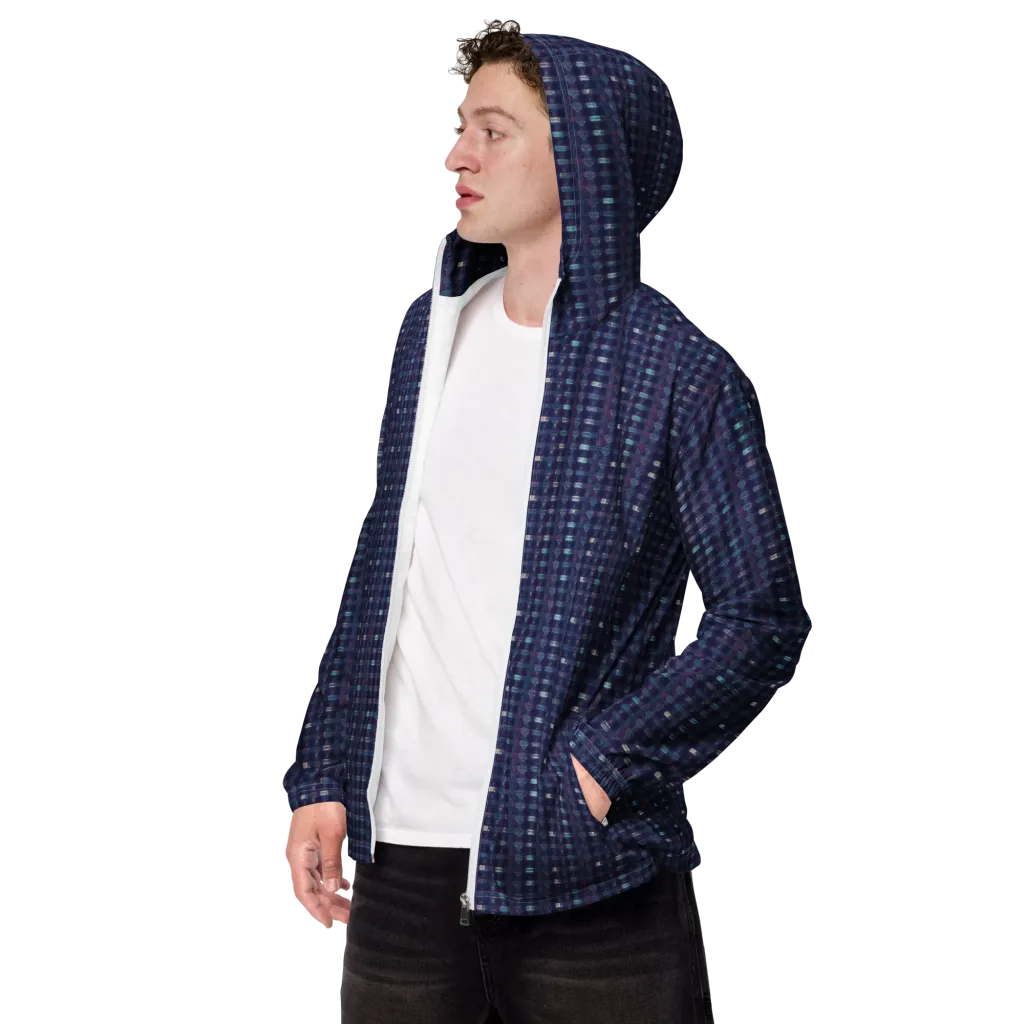 Midnight Circuit on Men's Windbreaker — Left Front