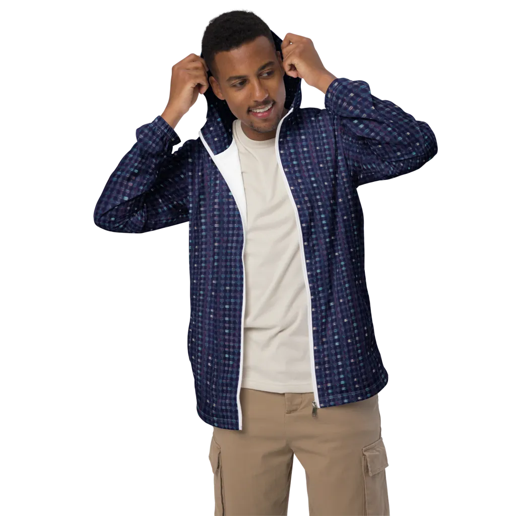 Midnight Circuit on Men's Windbreaker — Front