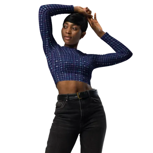 Midnight Circuit on a Long Sleeve Crop Top