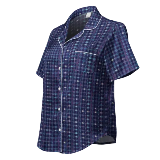 Midnight Circuit on a Women's Short Sleeve Pajama Top