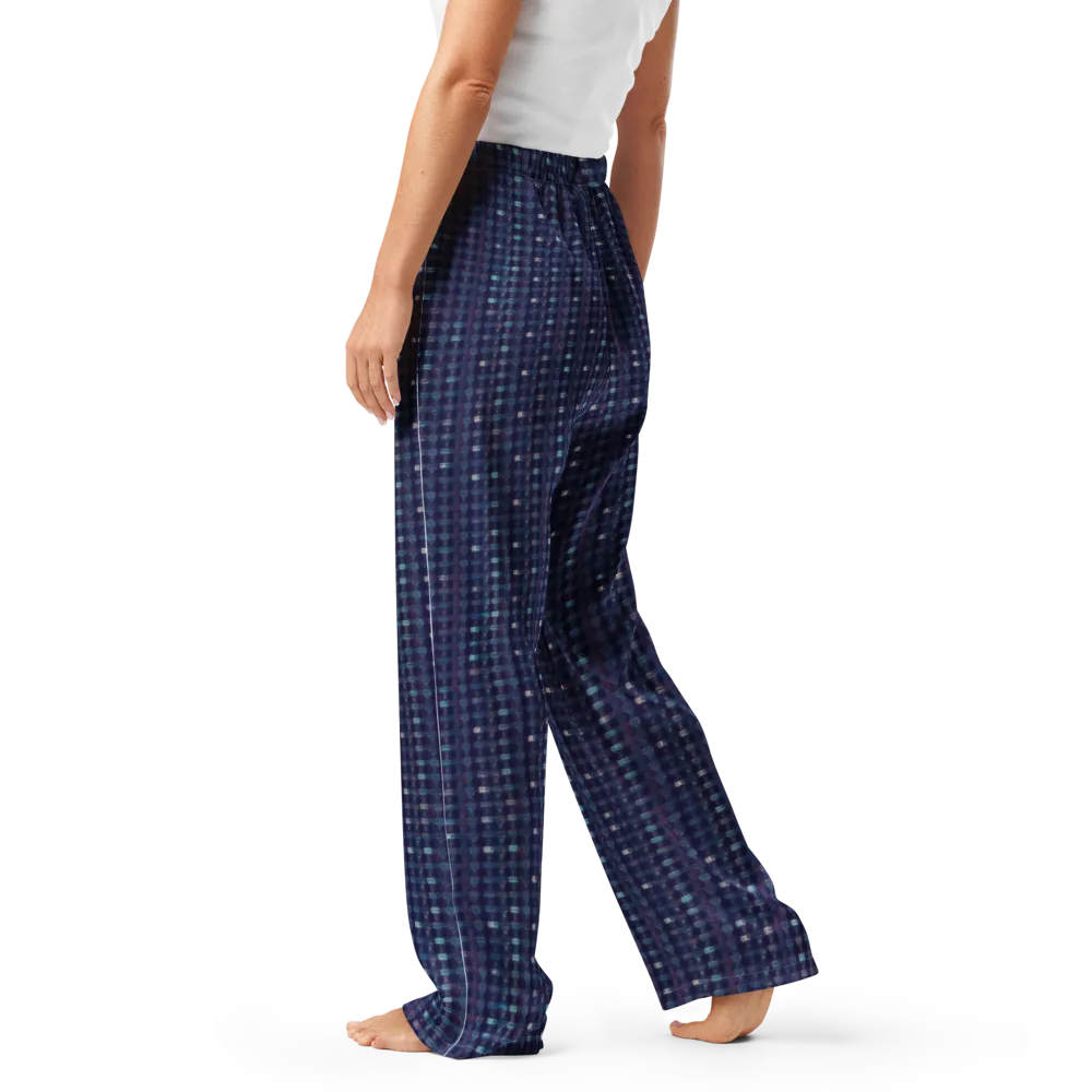 Midnight Circuit on Women's Pajama Pants — Left
