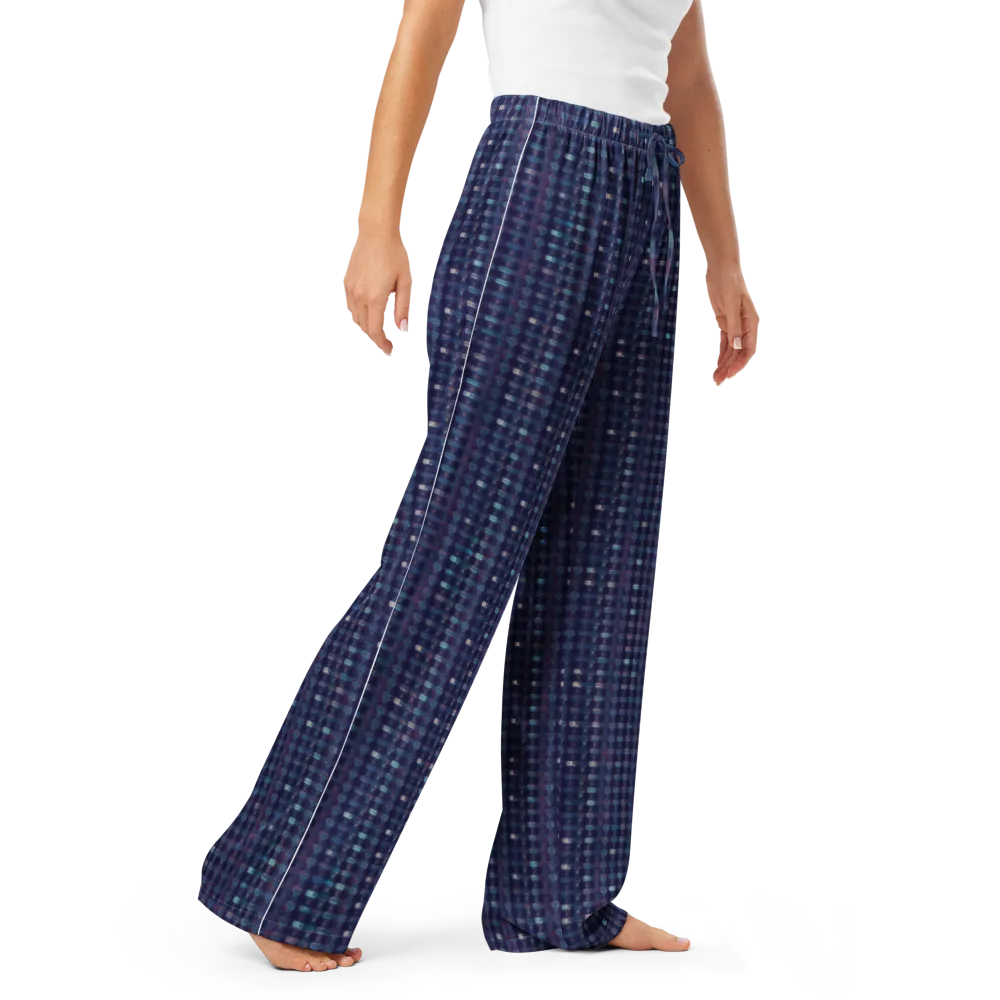 Midnight Circuit on Women's Pajama Pants — Right Front