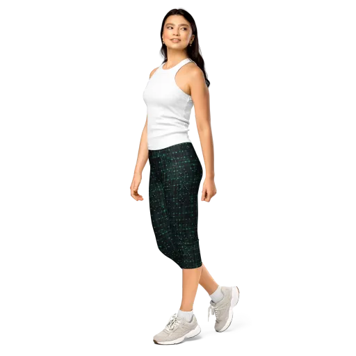 Neon Matrix on a Capri Leggings