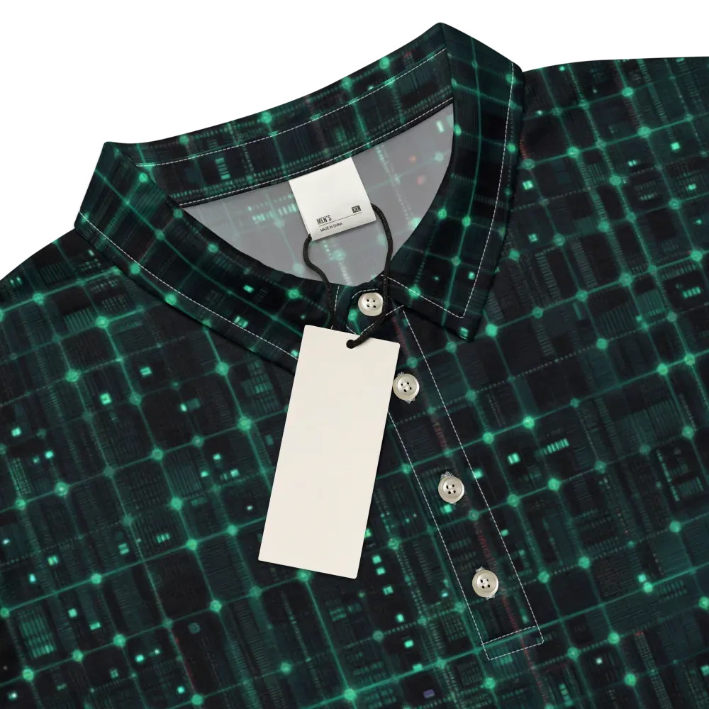 Neon Matrix on Men's Slim Fit Polo Shirt — Product details