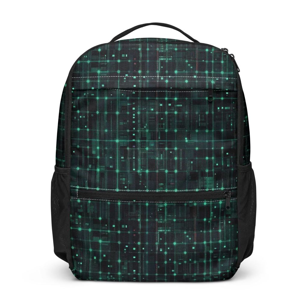 Neon Matrix on Utility Backpack — Front