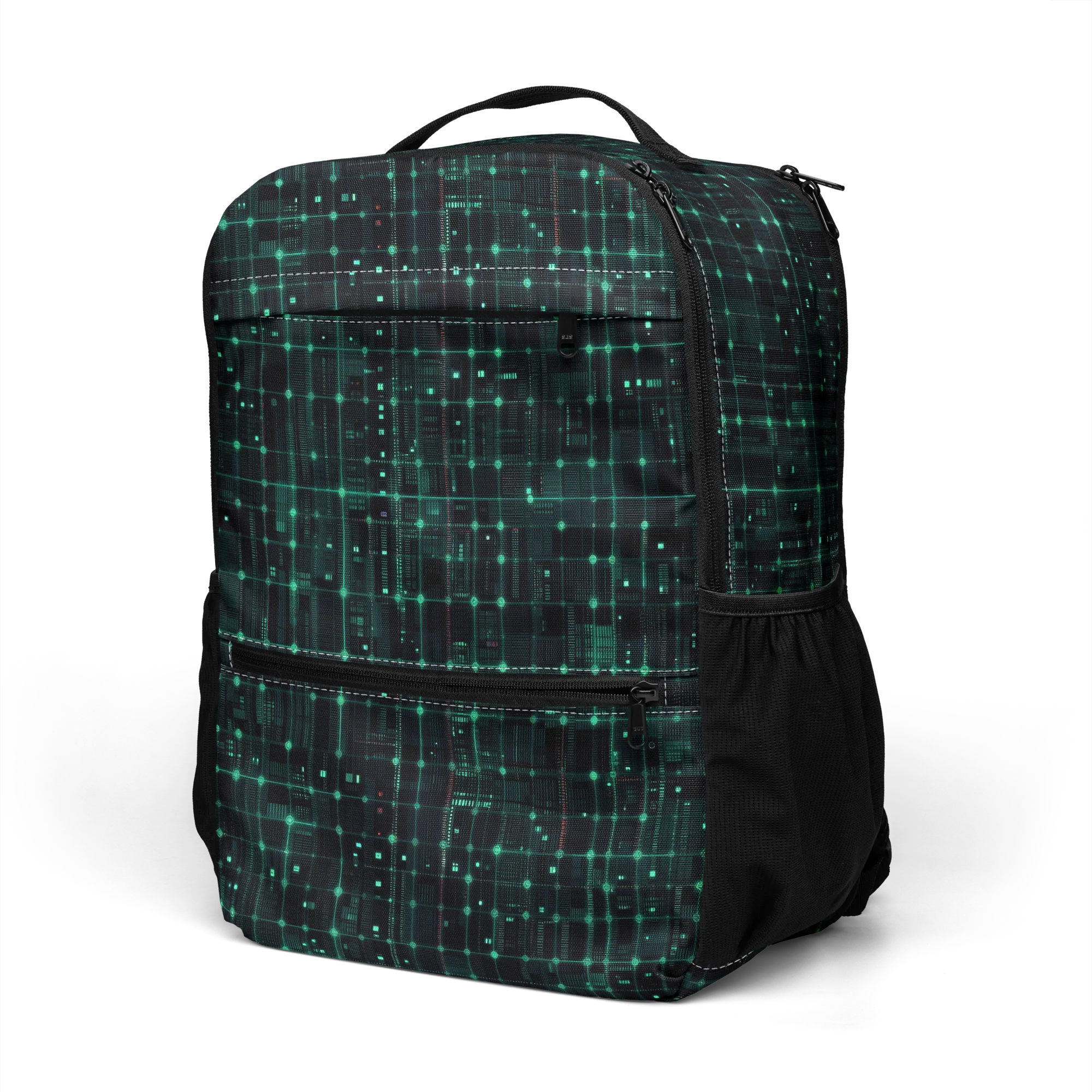 Neon Matrix on Utility Backpack — Left Front