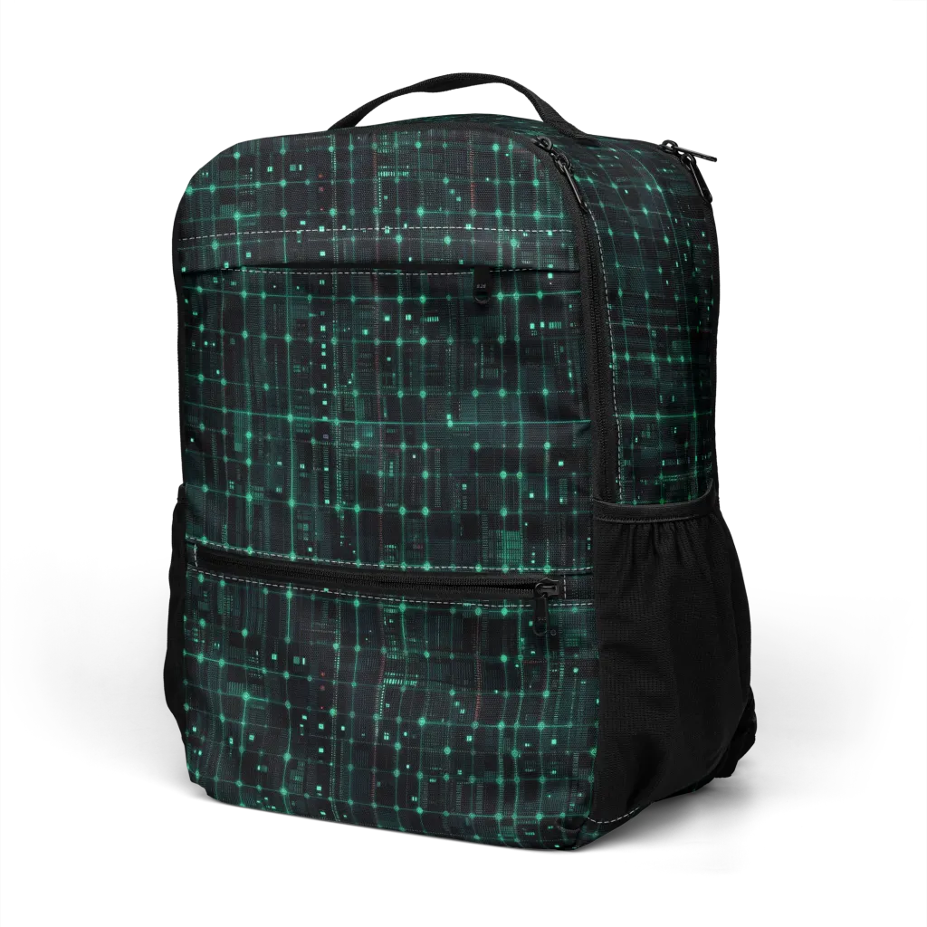 Neon Matrix on Utility Backpack — Left Front