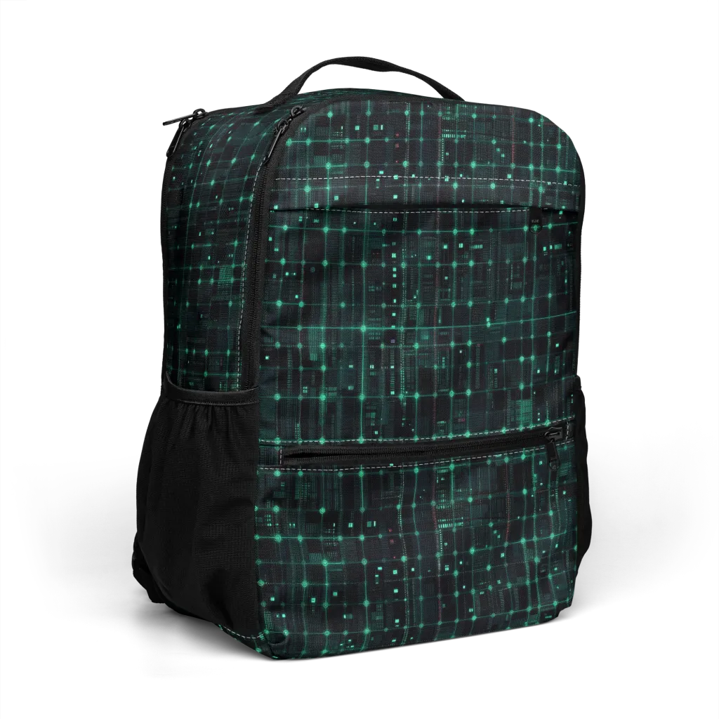 Neon Matrix on Utility Backpack — Right Front