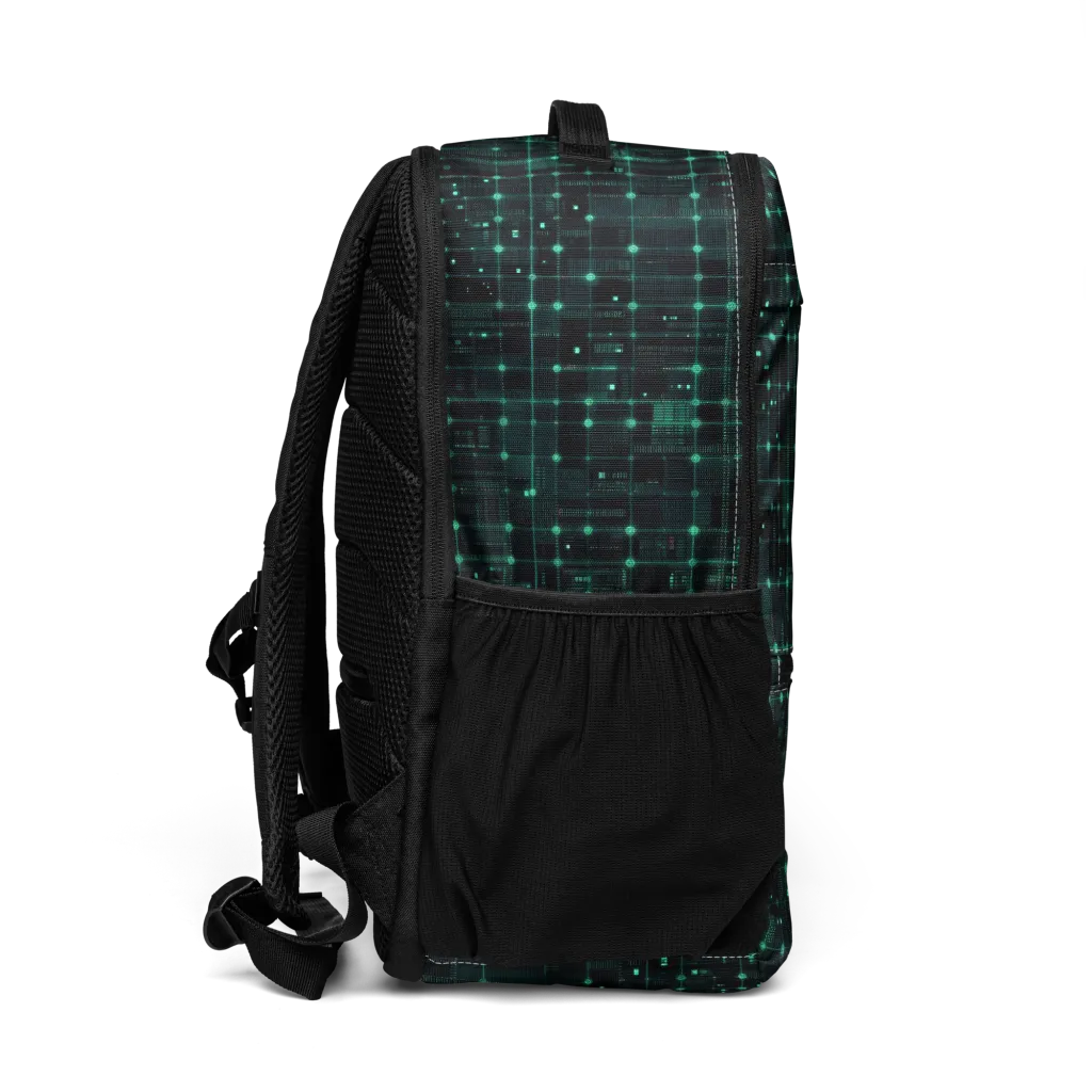 Neon Matrix on Utility Backpack — Right