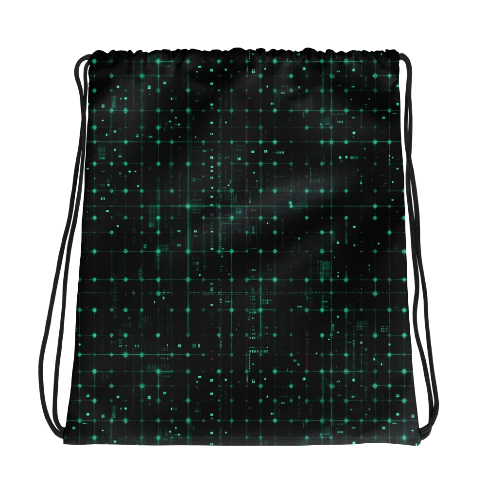 Neon Matrix on Drawstring Bag — Photo