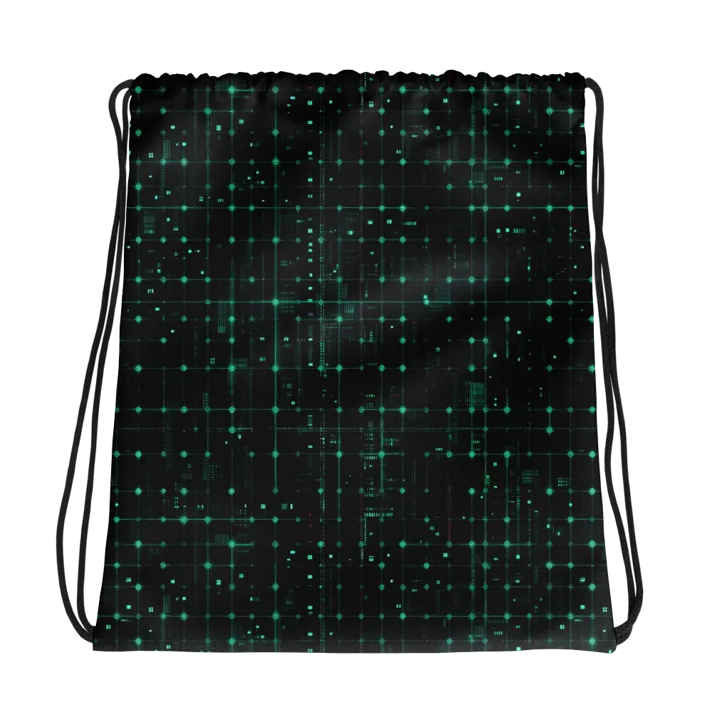 Neon Matrix on Drawstring Bag — Photo