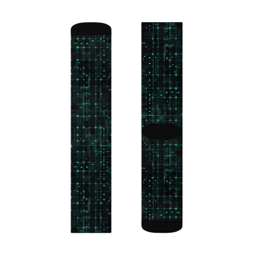 Neon Matrix on a Socks