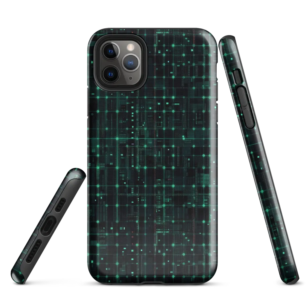 Neon Matrix on Tough Case for iPhone® — Front