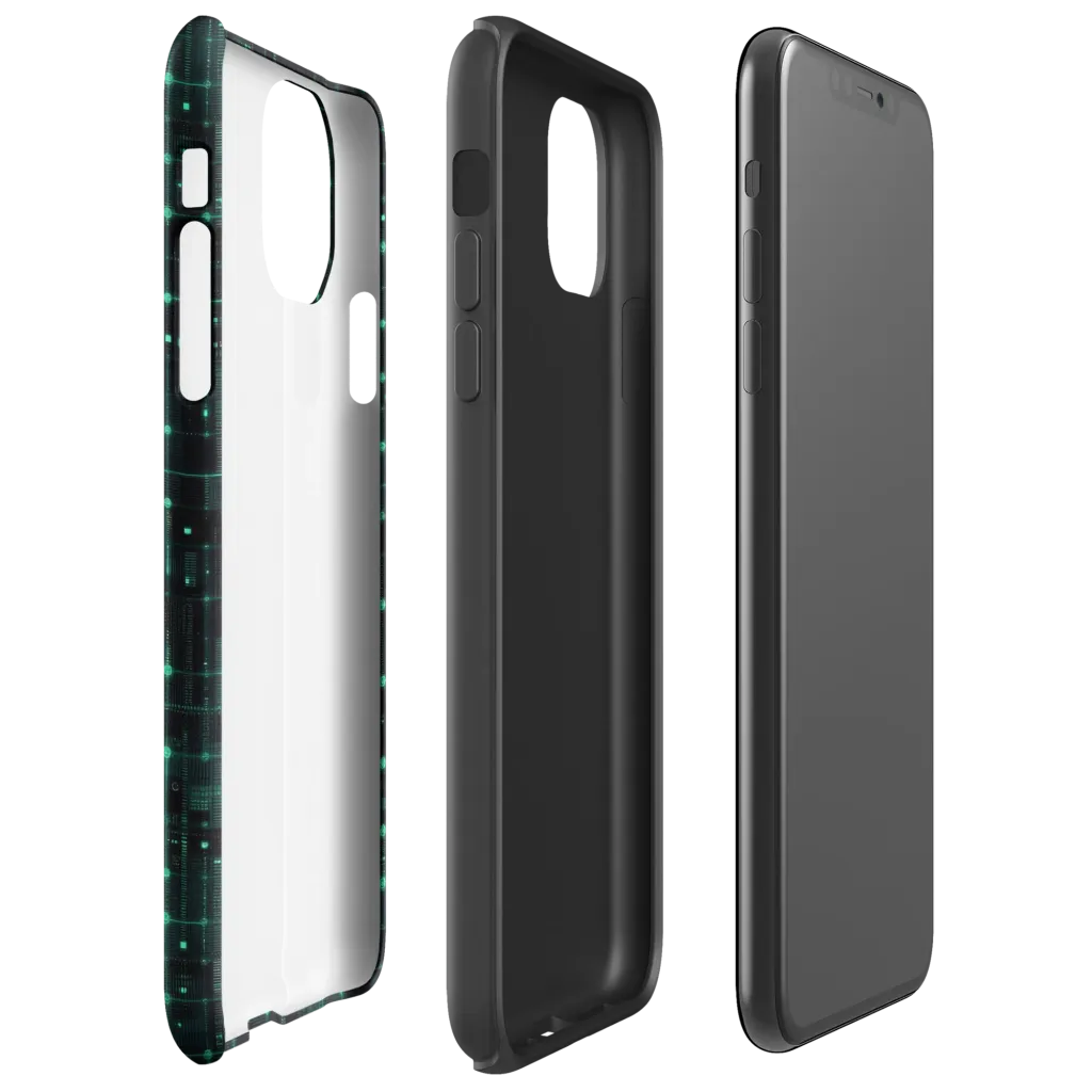 Neon Matrix on Tough Case for iPhone® — Right