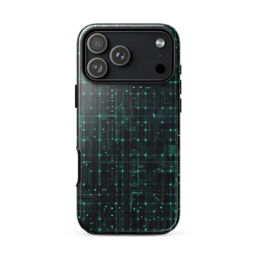Neon Matrix on a Tough Case for iPhone®