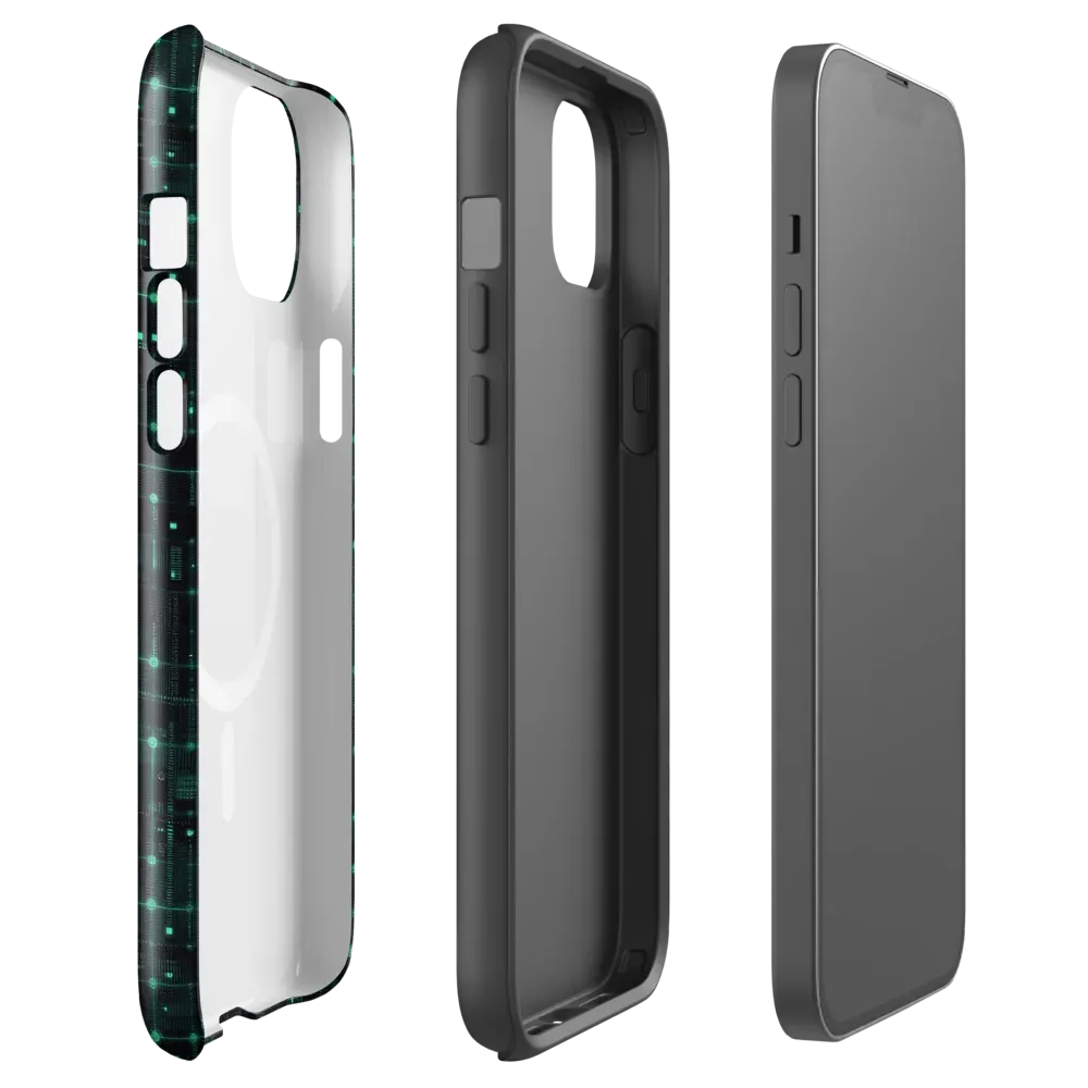 Neon Matrix on MagSafe Tough Case for iPhone® — Front