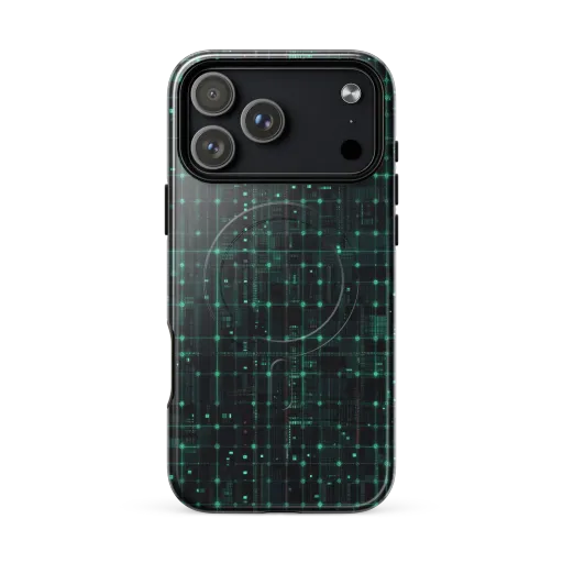 Neon Matrix on a MagSafe Tough Case for iPhone®