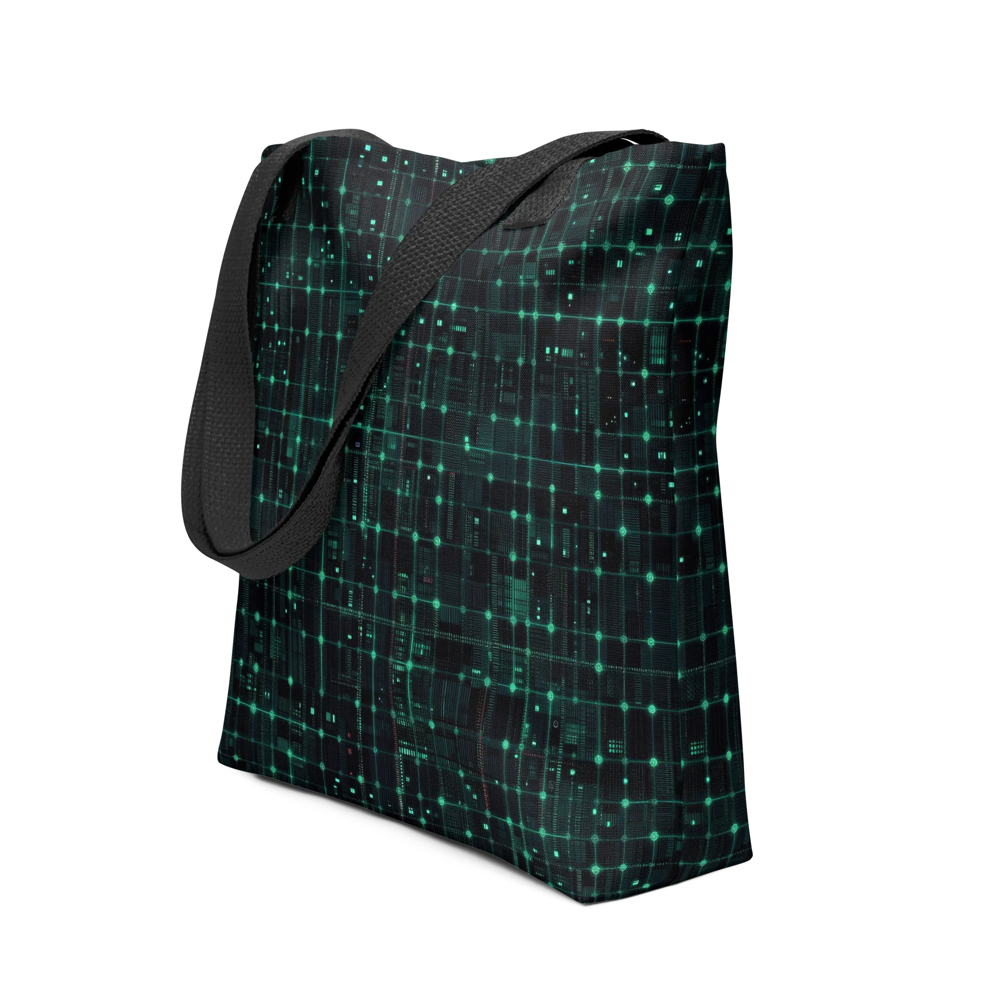 Neon Matrix on Tote Bag — Front