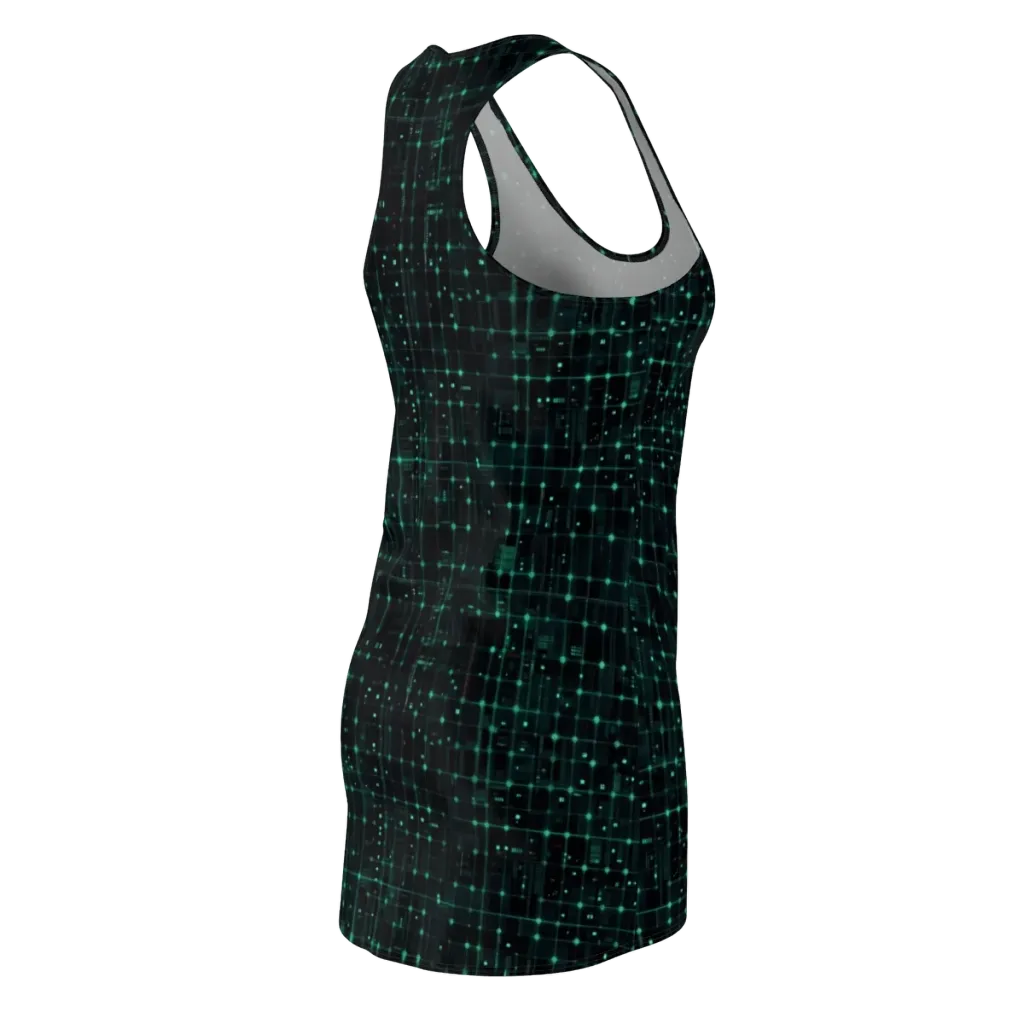 Neon Matrix on Racerback Dress — Back Side