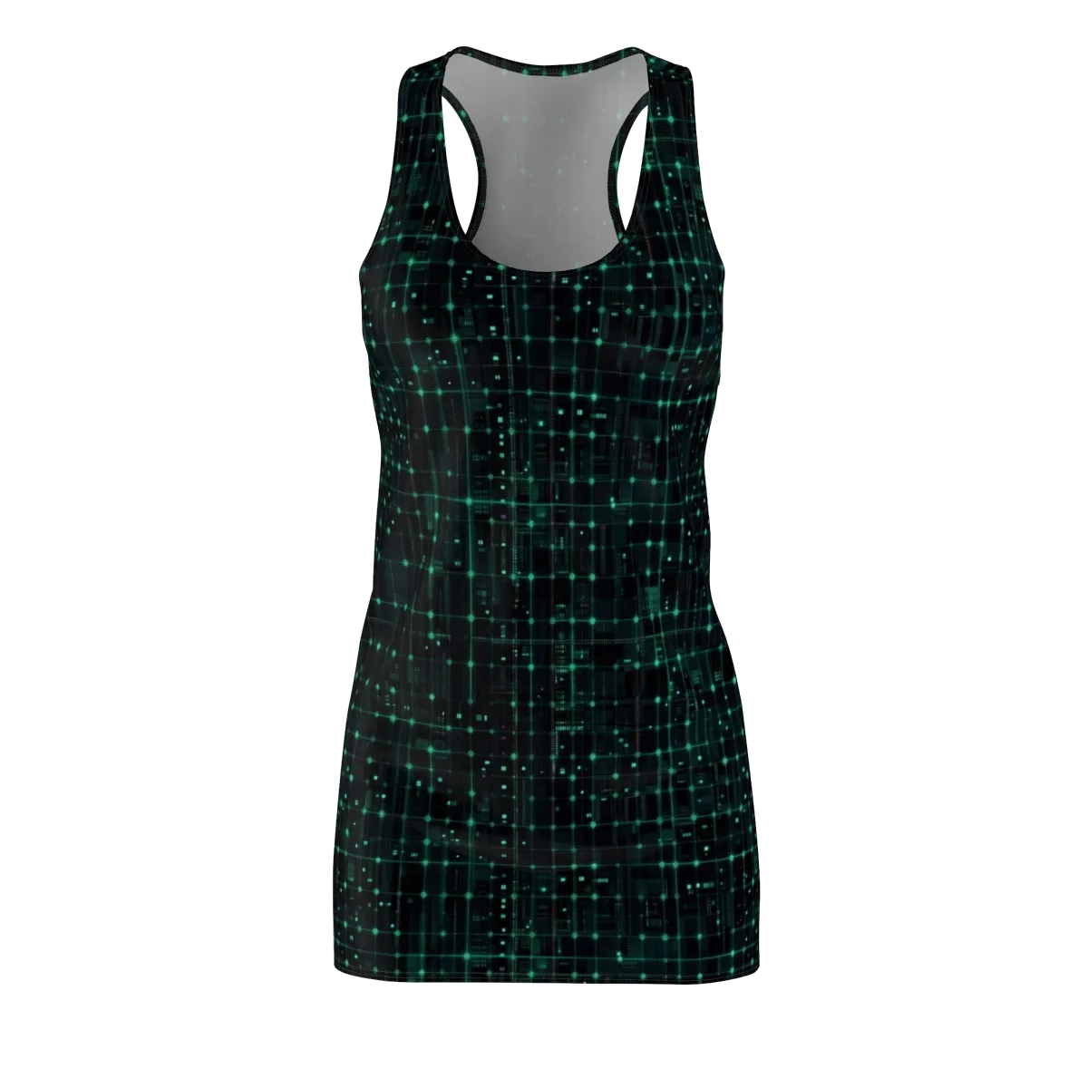 Neon Matrix on Racerback Dress — Front