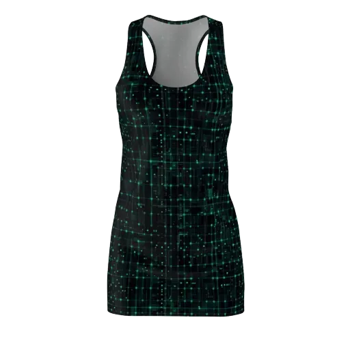 Neon Matrix on a Racerback Dress