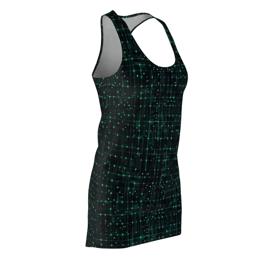 Neon Matrix on Racerback Dress — Front Side
