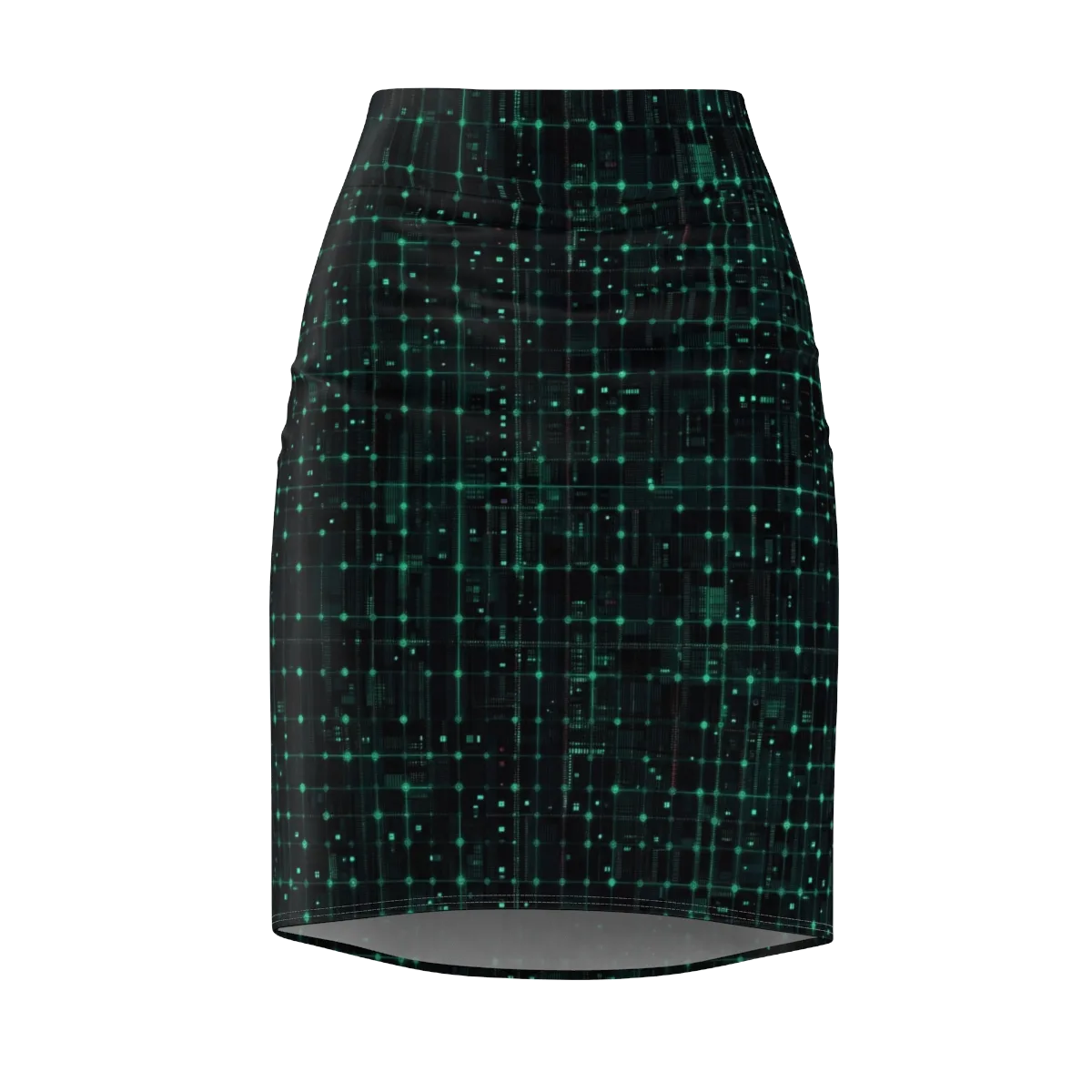 Neon Matrix on Pencil Skirt — Front