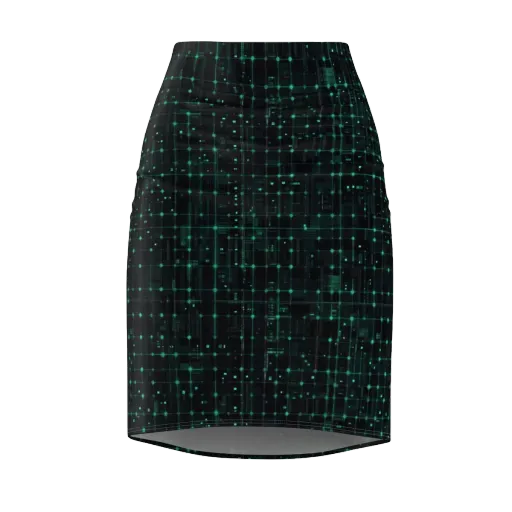 Neon Matrix on a Pencil Skirt