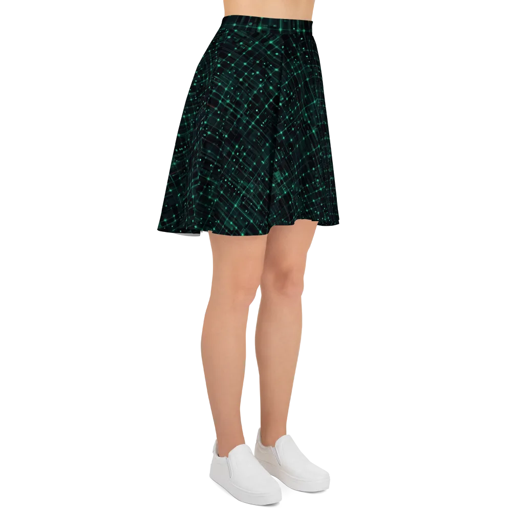 Neon Matrix on Skater Skirt — Right