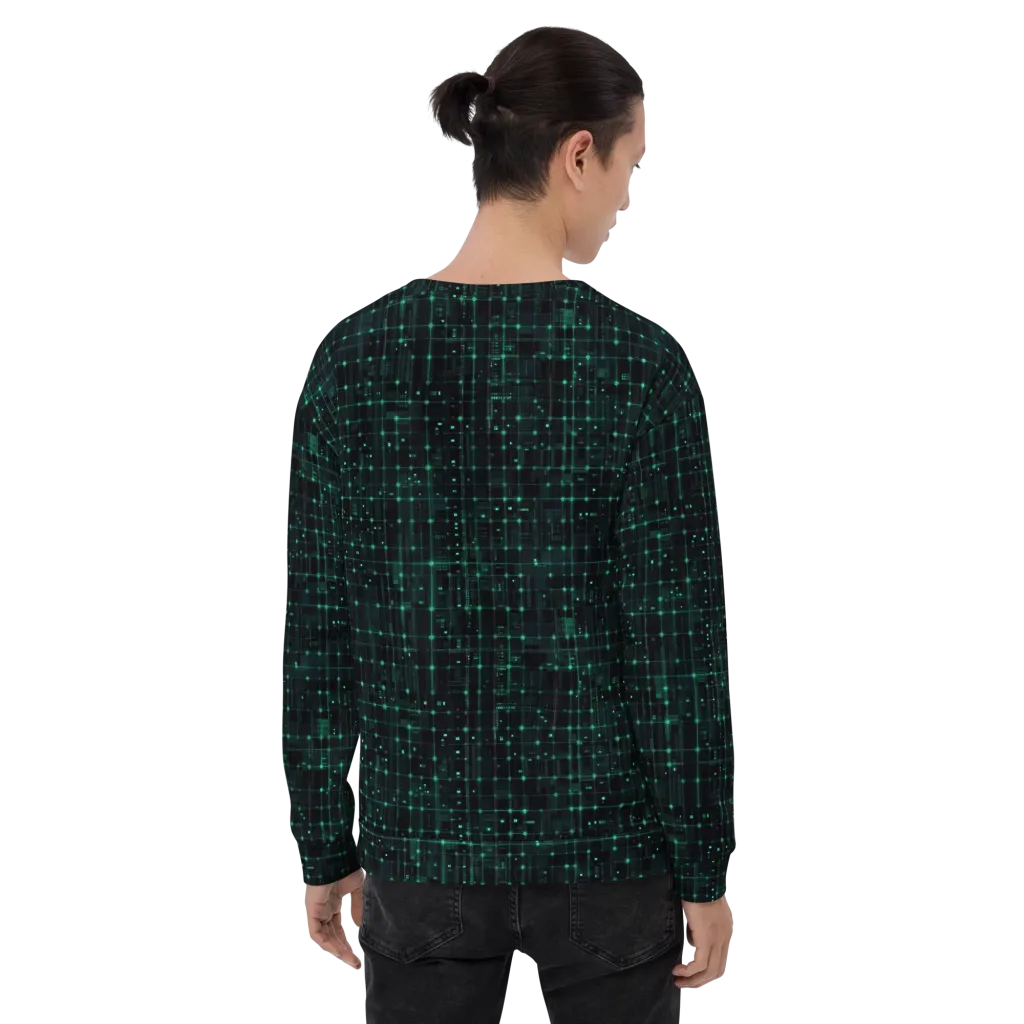 Neon Matrix on Sweatshirt — Back