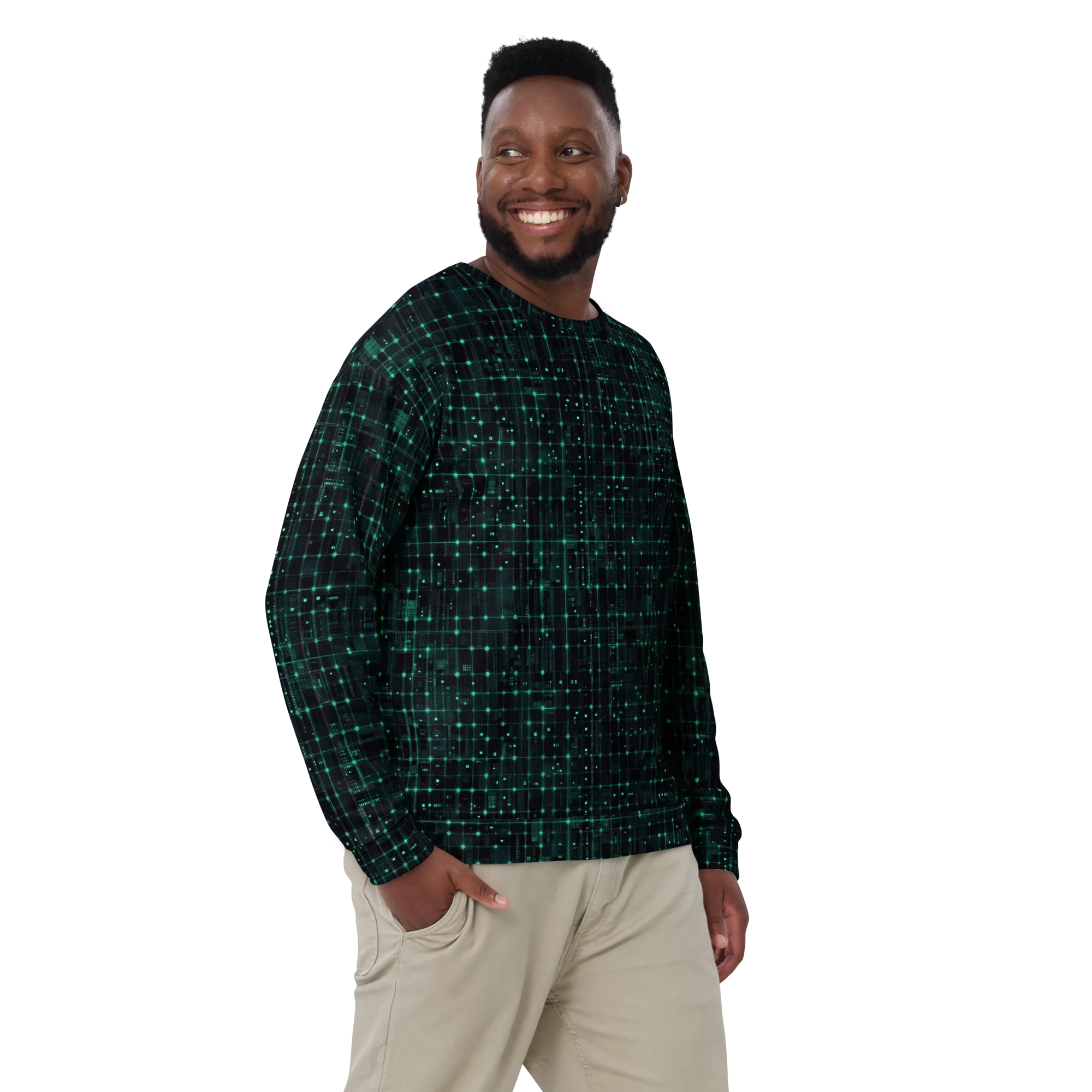 Neon Matrix on Sweatshirt — Front
