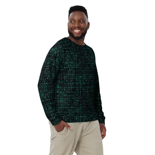 Neon Matrix on a Sweatshirt