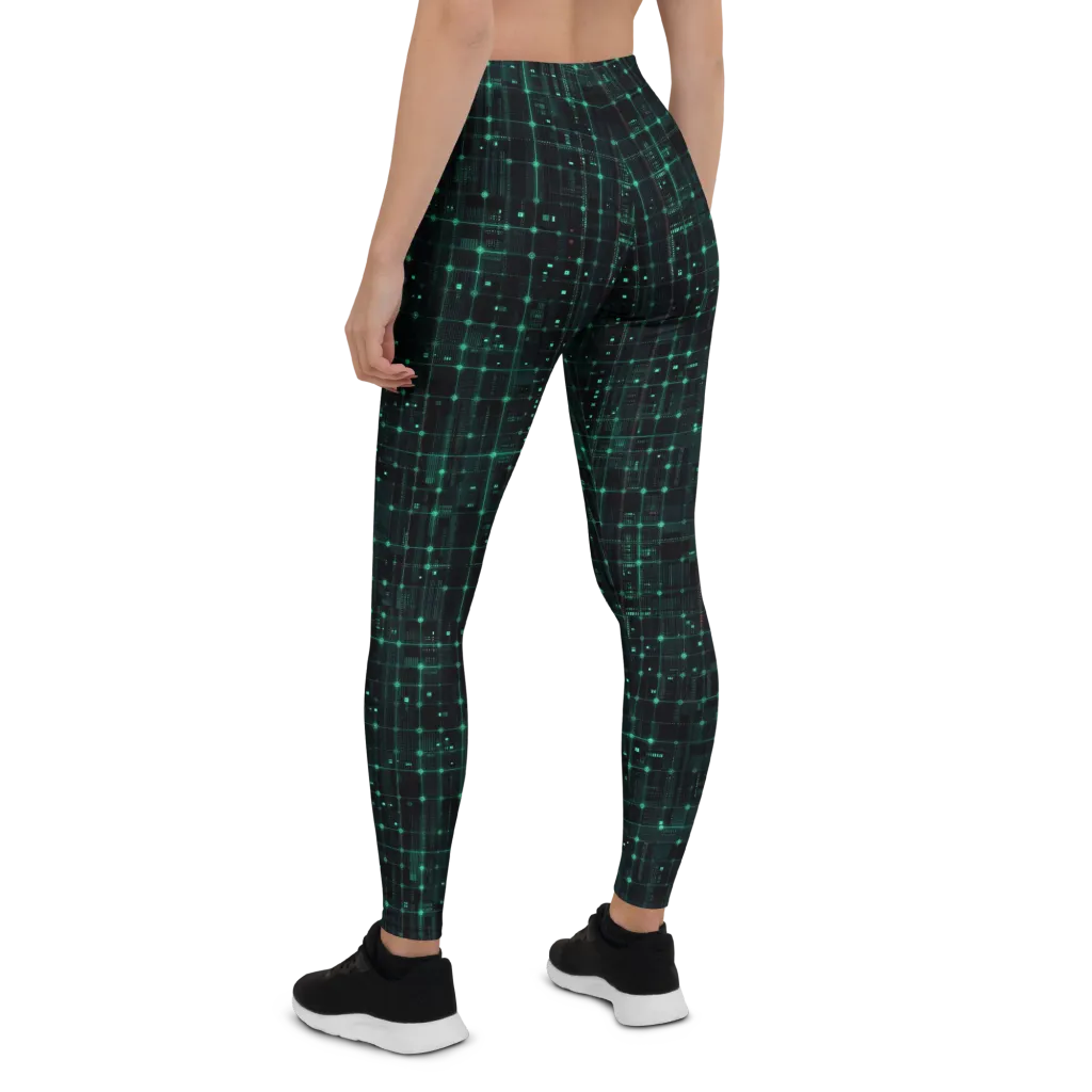Neon Matrix on Leggings — Back