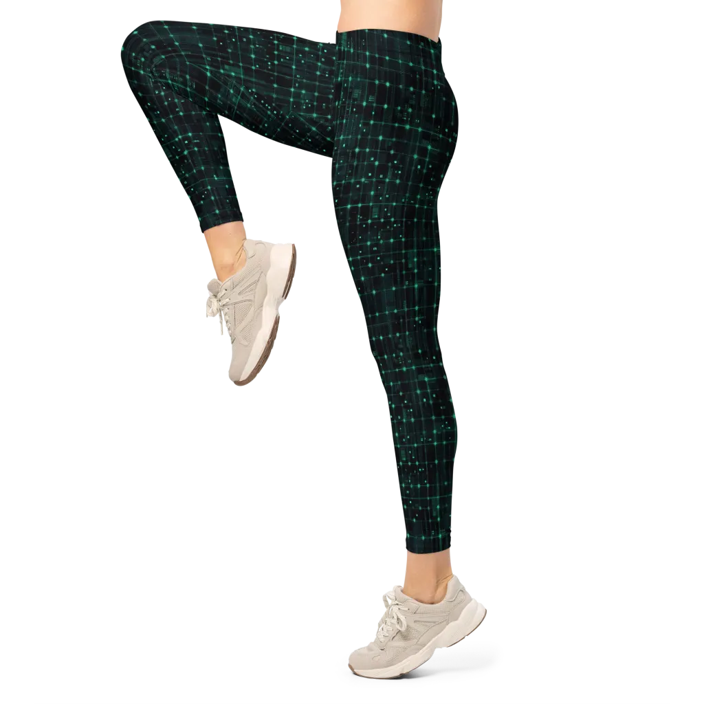 Neon Matrix on Leggings — Left