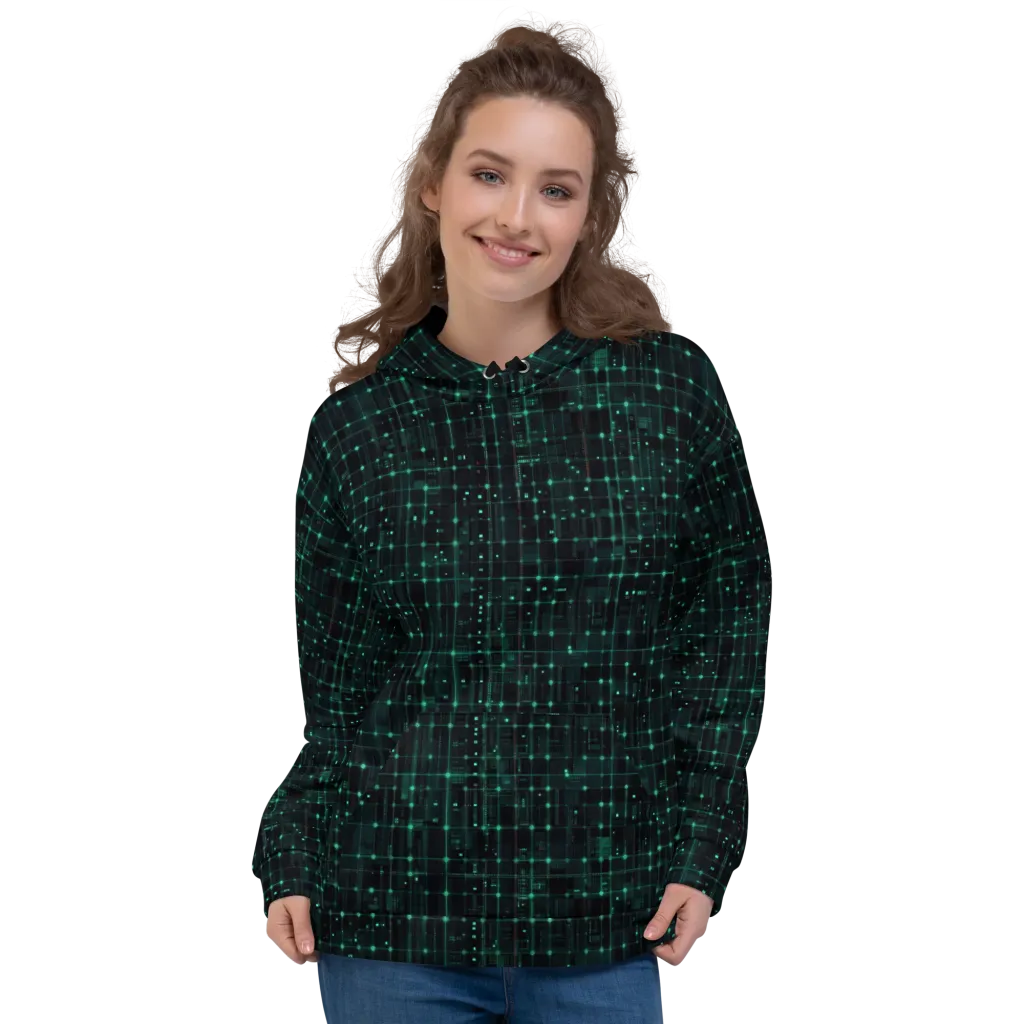 Neon Matrix on Hoodie — Front