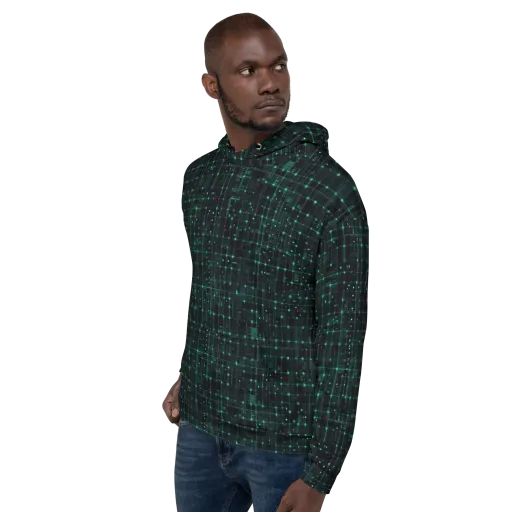 Neon Matrix on a Hoodie