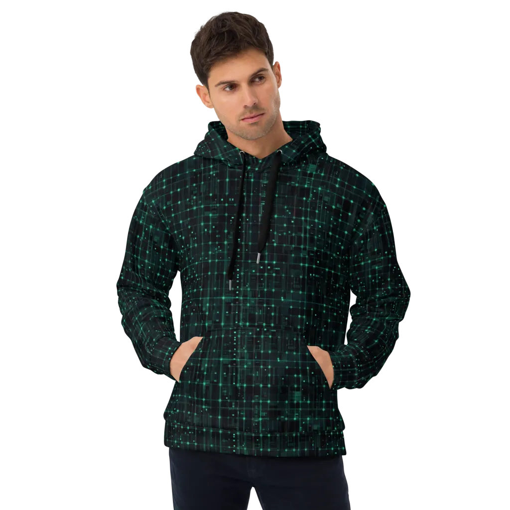 Neon Matrix on Hoodie — Front