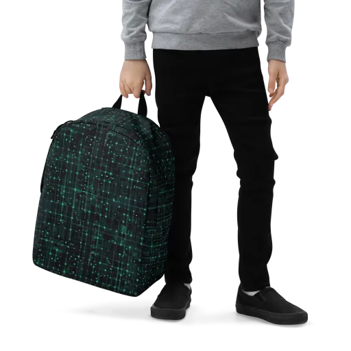Neon Matrix on a Minimalist Backpack