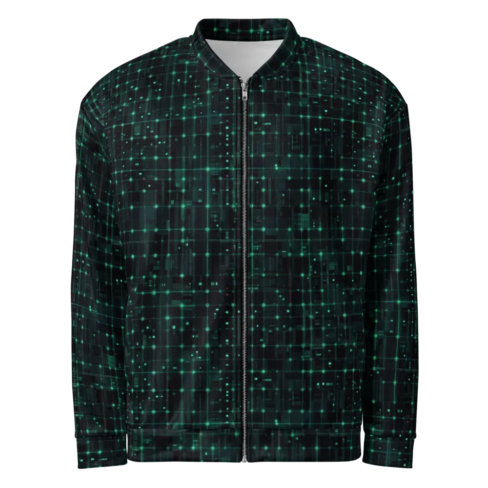 Neon Matrix on Bomber Jacket — Front