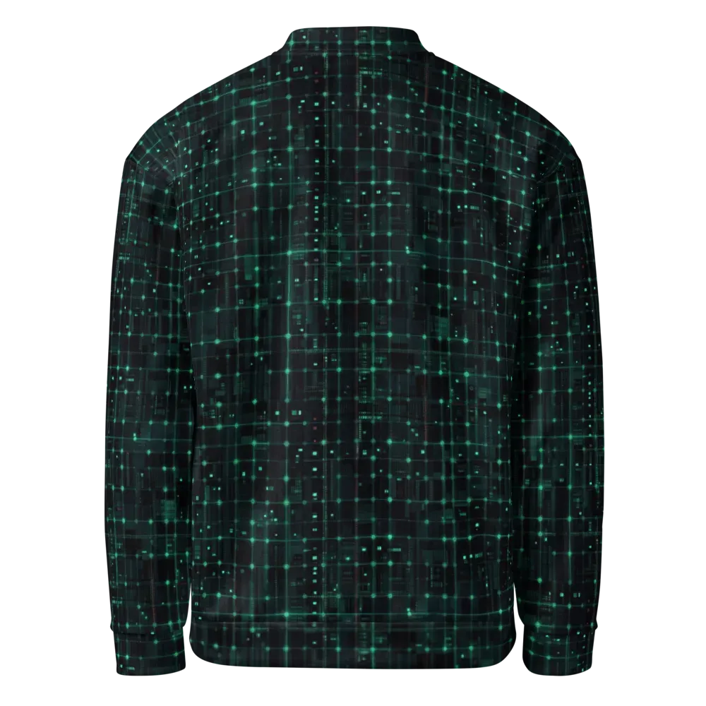 Neon Matrix on Bomber Jacket — Back
