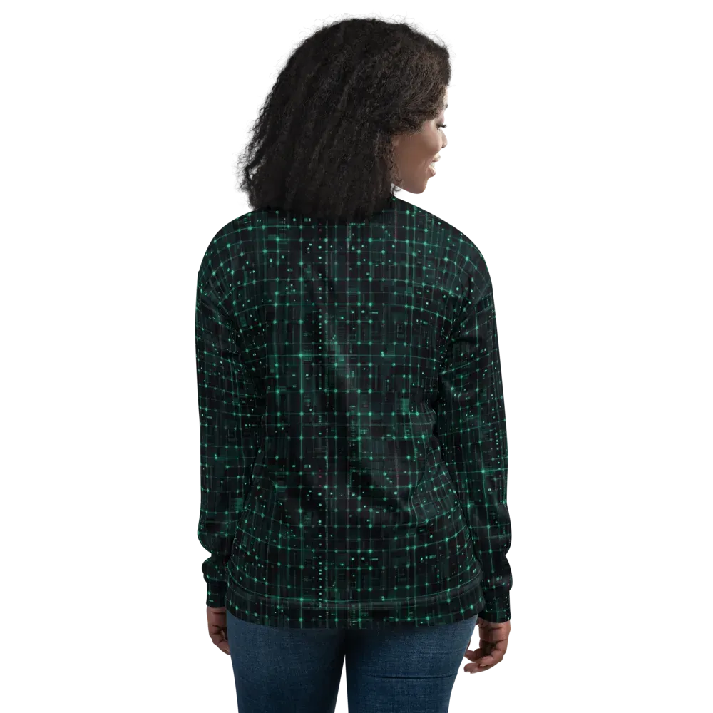 Neon Matrix on Bomber Jacket — Back