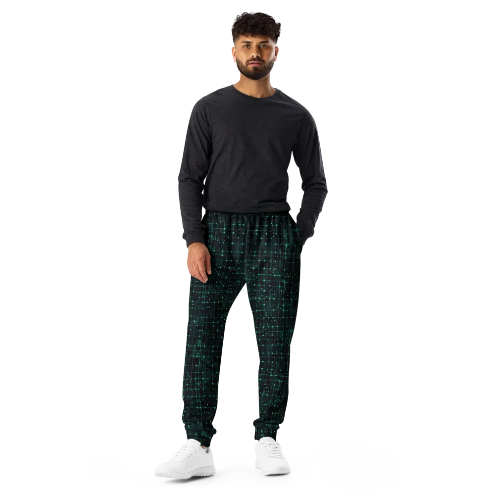 Neon Matrix on Men's Joggers — Front