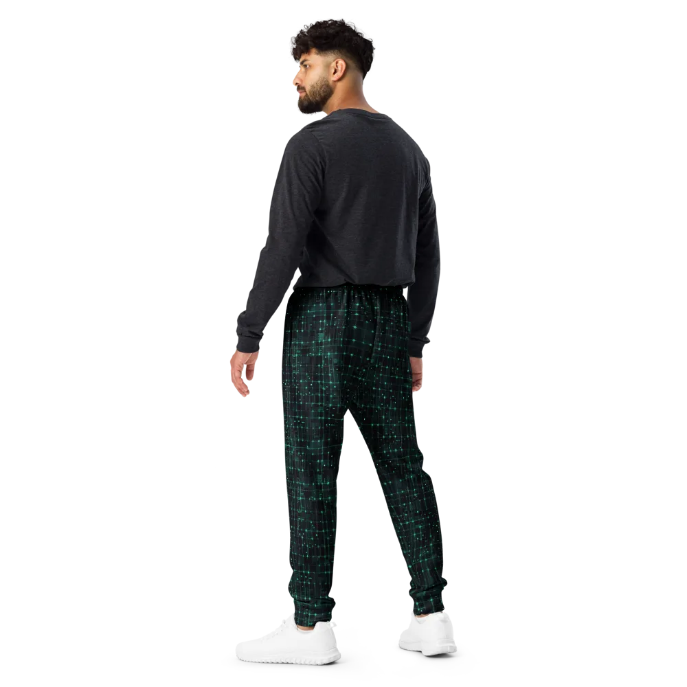 Neon Matrix on Men's Joggers — Back
