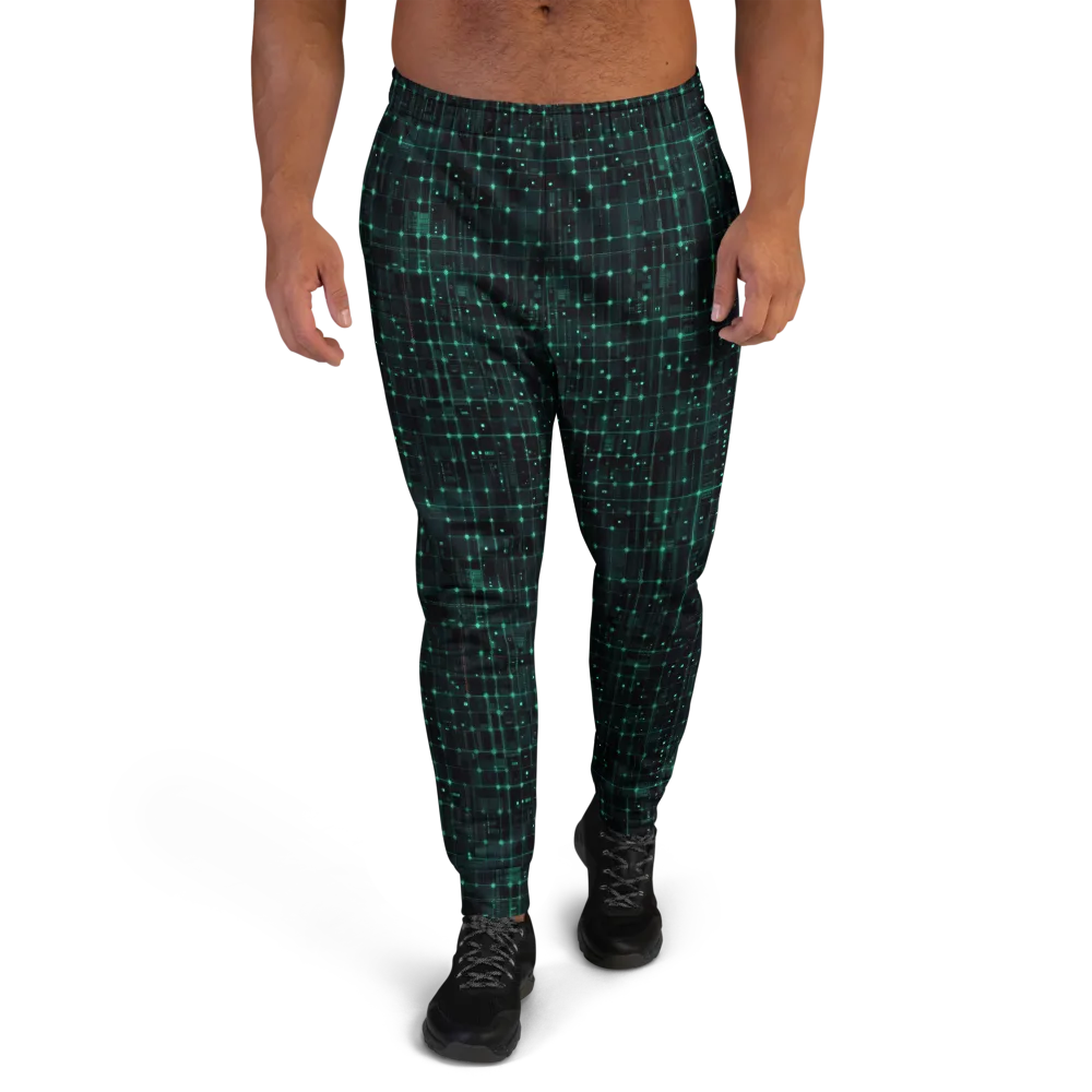 Neon Matrix on Men's Joggers — Front