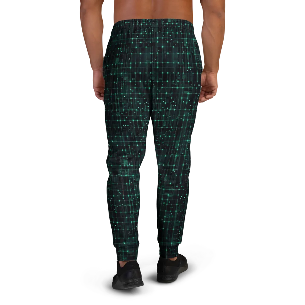 Neon Matrix on Men's Joggers — Back