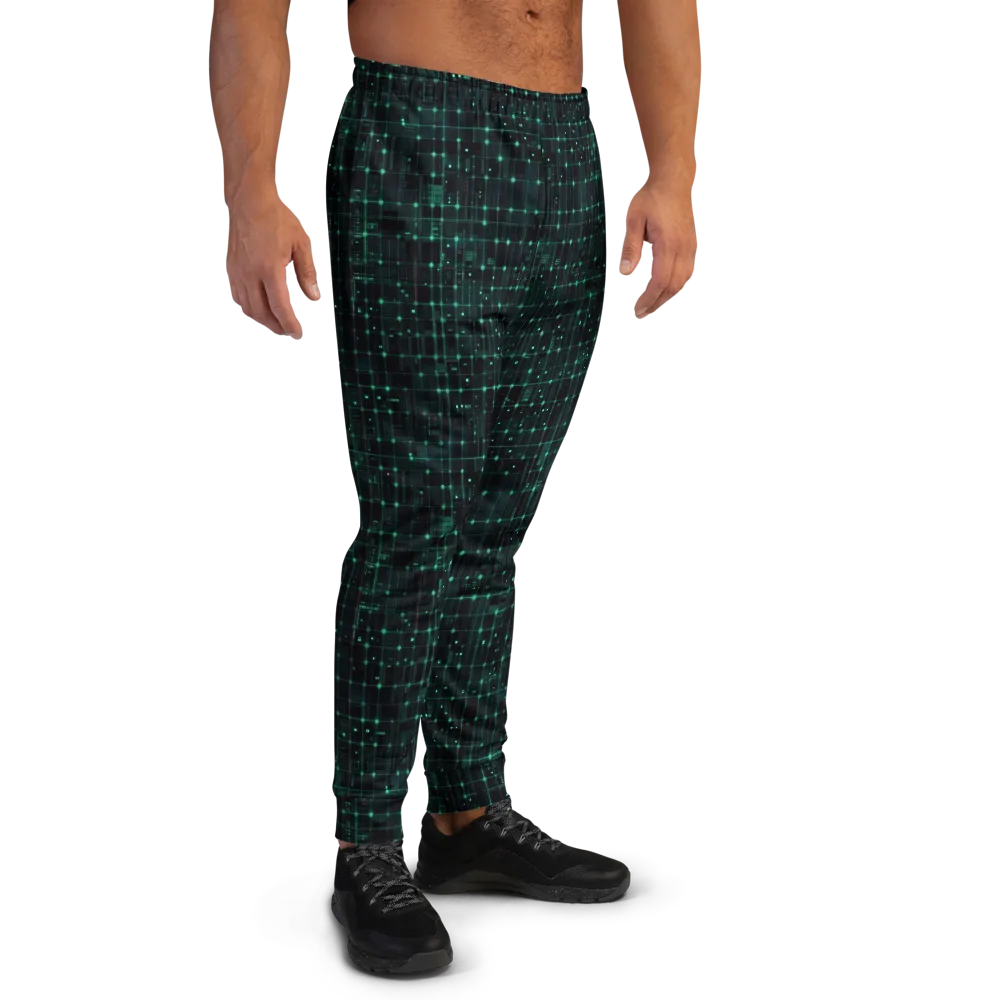 Neon Matrix on Men's Joggers — Right