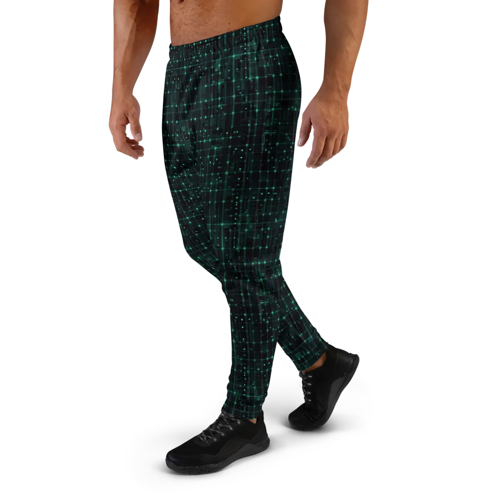 Neon Matrix on Men's Joggers — Left