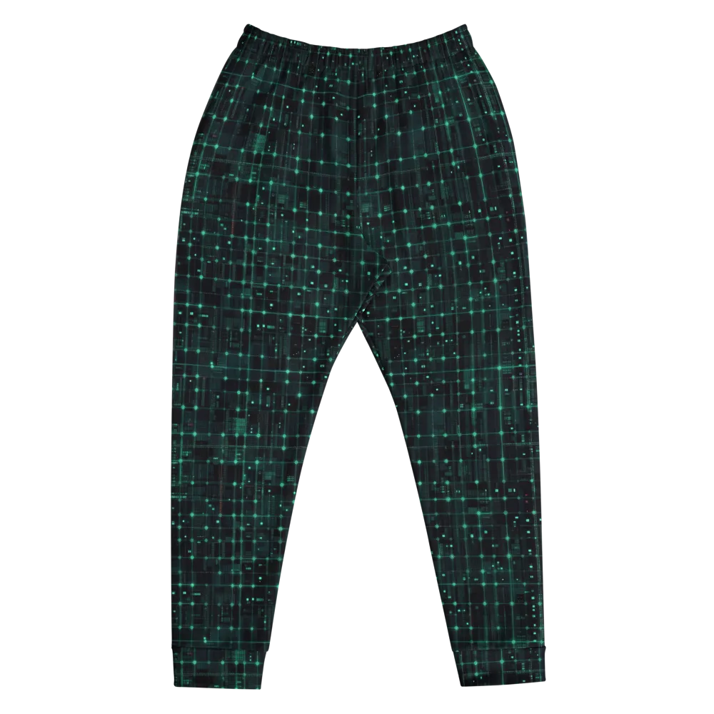Neon Matrix on Men's Joggers — Front