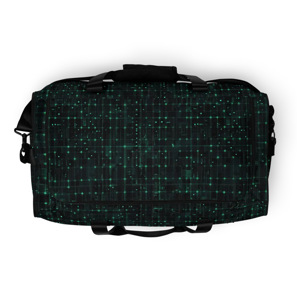 Neon Matrix on Duffle Bag — Top