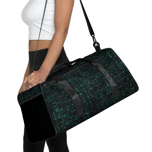 Neon Matrix on a Duffle Bag